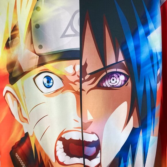 Naruto Sasuke Split Face Long Sleeve Graphic Shirt Mr 1991 Inc Miss G0 Size M - Picture 4 of 8